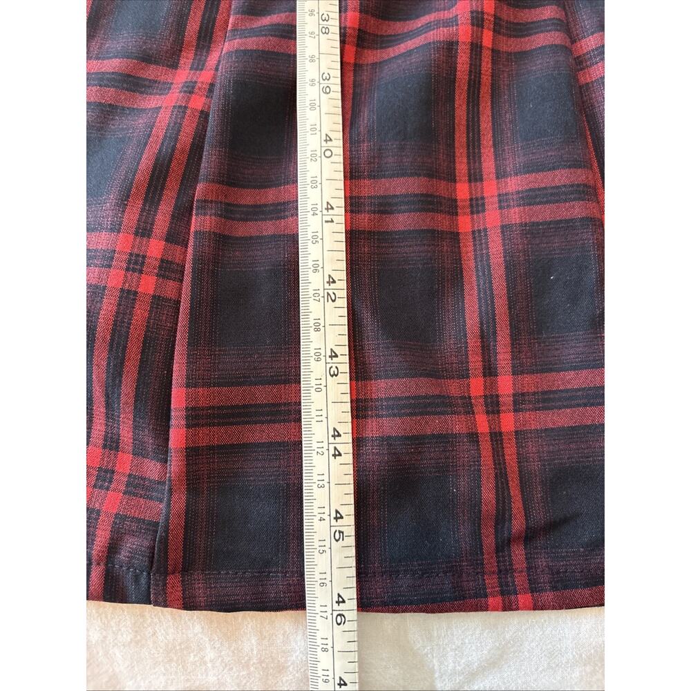 NWT Avec Les Filles Dress Red Plaid Sleeveless Womens Size 6 Goth Punk Uniform - Picture 8 of 11